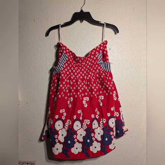 Red Floral Women's skirt with pockets pre-owned size  15 inch waist - Picture 1 of 11